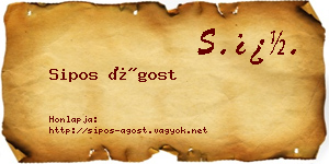 Sipos Ágost névjegykártya
