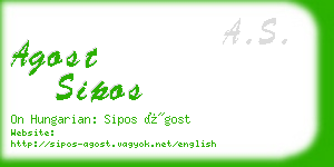agost sipos business card